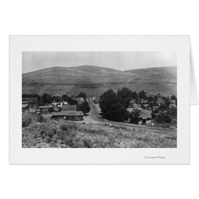 Cartão Maupin, Oregon Town View Business Section (Frente Horizontal)