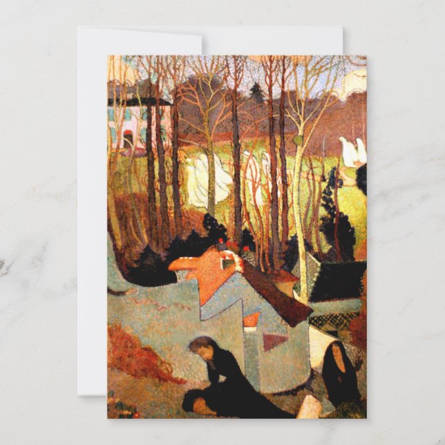 Cartão Maurice Denis - Mistério da Páscoa, pintura de art (Frente)