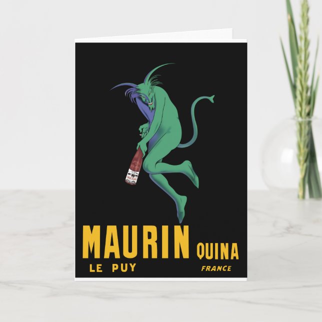 Cartão Maurin Quina - Cappiello 1906 - Absinthe Apertif (Frente)