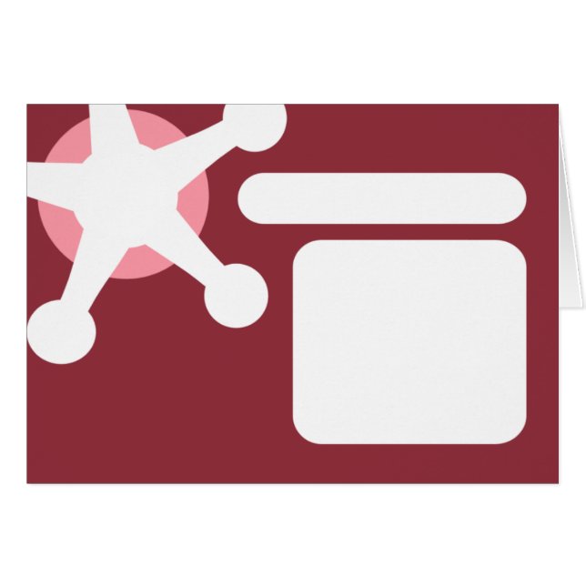 Cartão mauve retro jax. (Frente horizontal)