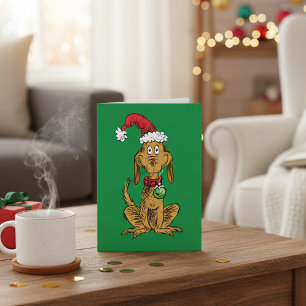 Cartão Max o Cão com Chapéu de Papai Noel
