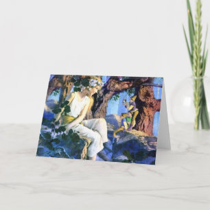 Cartão Maxfield Parrish's Fair Princess e os Gnomos