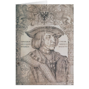 Cartão Maximilian mim, imperador de Alemanha, 1518