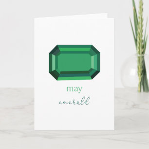 Cartão May Birthstone Emerald