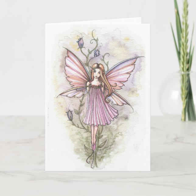 Cartão May Fairy Illustration de Molly Harrison Art (Frente)