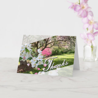 Cartão May Flowers Pink Thank You Card