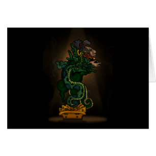 Cartão Mayan Serpent Deus