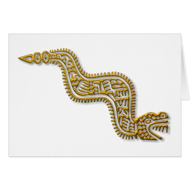 Cartão Mayan Serpent-gold (Frente Horizontal)