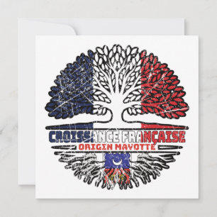 Cartão Mayotte Maorais França Árvore Bandeira