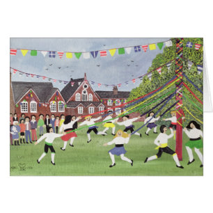 Cartão Maypole que dança 1991