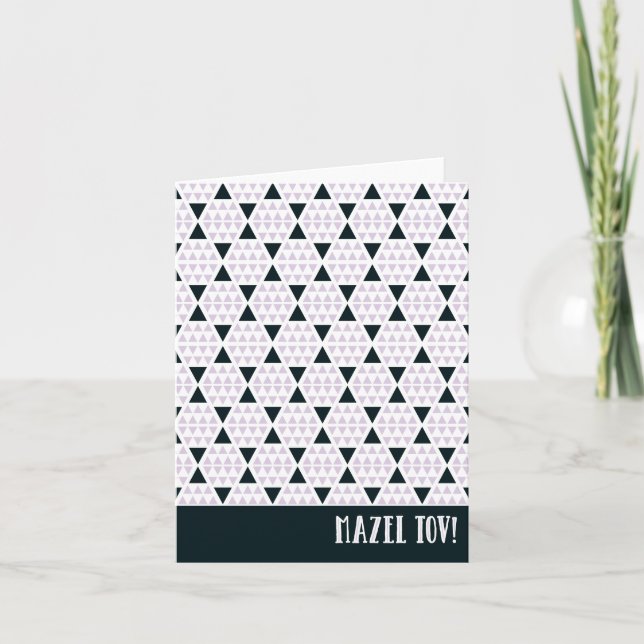 Cartão Mazel Tov Aztec Pink (Frente)