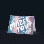 Cartão MAZEL TOV BAR BAT MITZVAH Personalizável Moderno O<br><div class="desc">Texto desenhado à mão por mim para você. Adicione seu próprio texto ao interior do cartão ou altere as cores do fundo. Para mais designs e cores, verifique minha loja! Ou me avise se você gostaria de algo personalizado. Eu também tenho papel de embrulho correspondente e, claro, versões de Bar...</div>