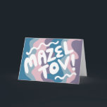 Cartão MAZEL TOV BAR BAT MITZVAH Personalizável Moderno O<br><div class="desc">Texto desenhado à mão por mim para você. Adicione seu próprio texto ao interior do cartão ou altere as cores do fundo. Para mais designs e cores, verifique minha loja! Ou me avise se você gostaria de algo personalizado. Eu também tenho papel de embrulho correspondente e, claro, versões de Bar...</div>