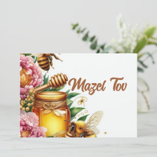 Cartão Mazel Tov Cartão de Felicitações, Abelhas M