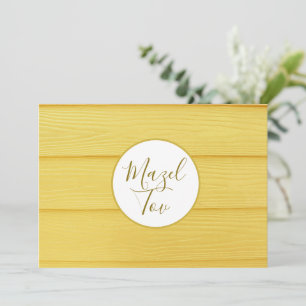 Cartão Mazel Tov, Parabéns Judaicos, Elegante