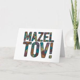 Cartão Mazel Tov Patchwork Multi