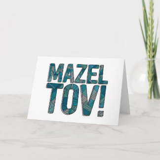 Cartão Mazel Tov Patchwork Teal
