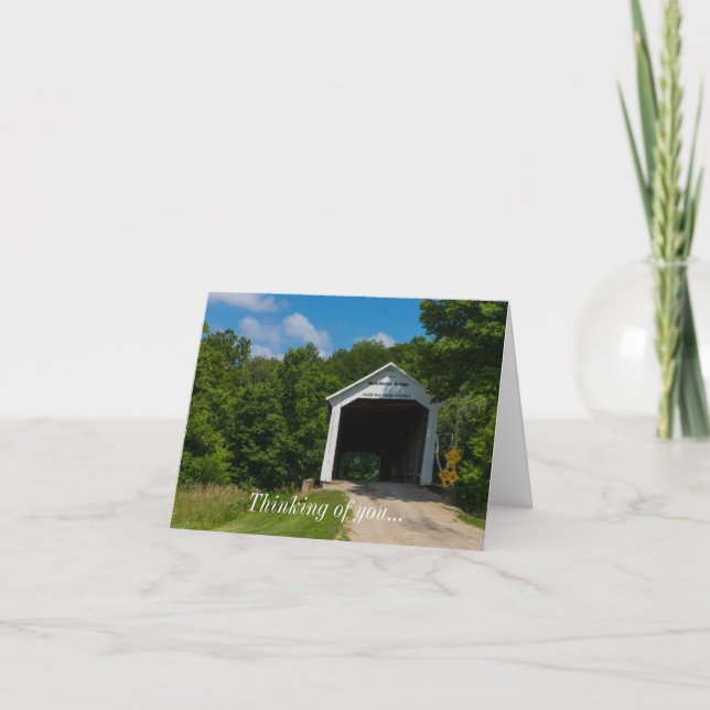 Cartão McAllister Bridge Pensando Em Você (Frente)