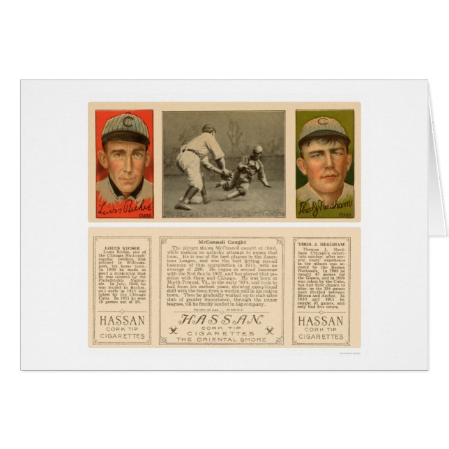 Cartão McConnell Pegou Chicago Baseball 1912 (Frente Horizontal)