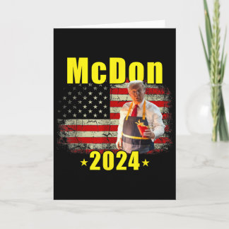 Cartão Mcdon 2024 Engraçado Donald Trump Cozinhando Batat