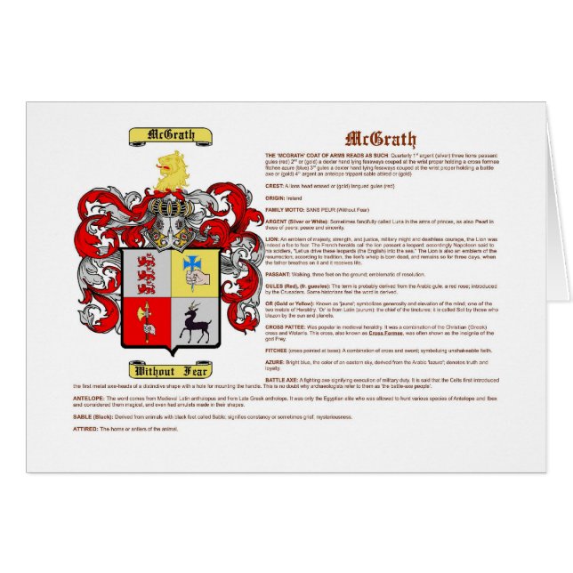 Cartão McGrath (significado) (Frente Horizontal)
