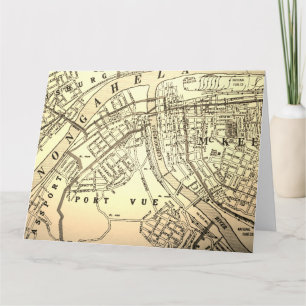 Cartão McKeesport, PA Vintage Map