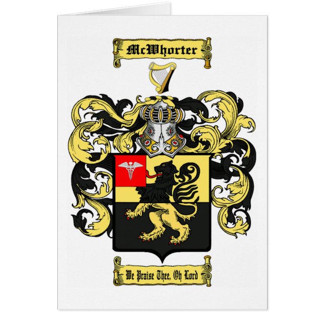 Cartão McWhorter (Frente)