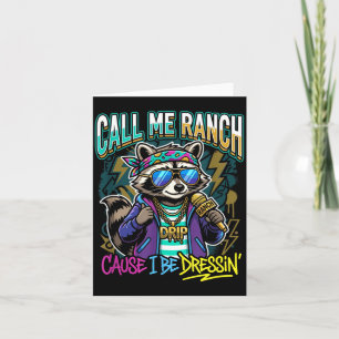 Cartão Me Chame de Rancho Porque Eu Estou Vestindo o Conc