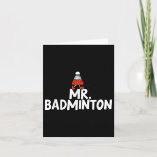 Cartão Me Chame de Sr. Jogador de Badminton Piada de Pete