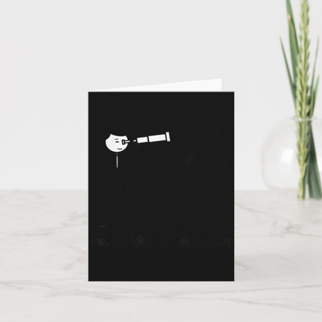 Cartão Me Looking For Motivation Funny Stickman Figures  (Frente)