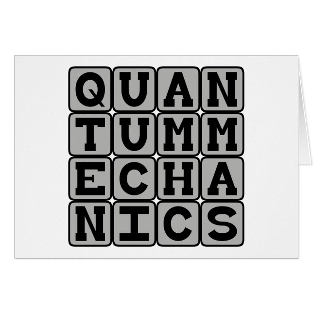 Cartão Mecânica Quântica, Conceito Físico (Frente Horizontal)