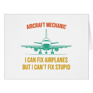 Cartão Mecânico de avião posso consertar aviões, mas não 
