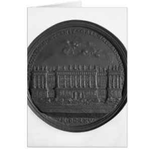 Cartão Medalha com a design de Bernini para o Louvre