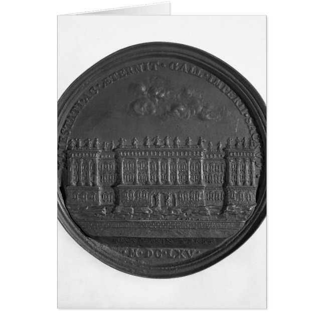 Cartão Medalha com a design de Bernini para o Louvre (Frente)