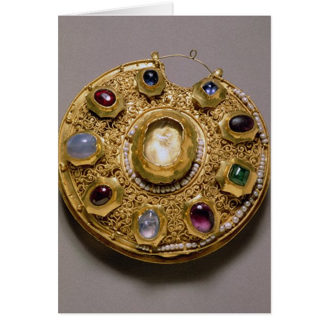 Cartão Medalhão de Kolt, conjunto de ouro com pérolas e (Frente)