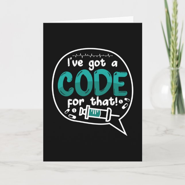 Cartão Medical Code I've Got A Code For That ICD Coding (Frente)