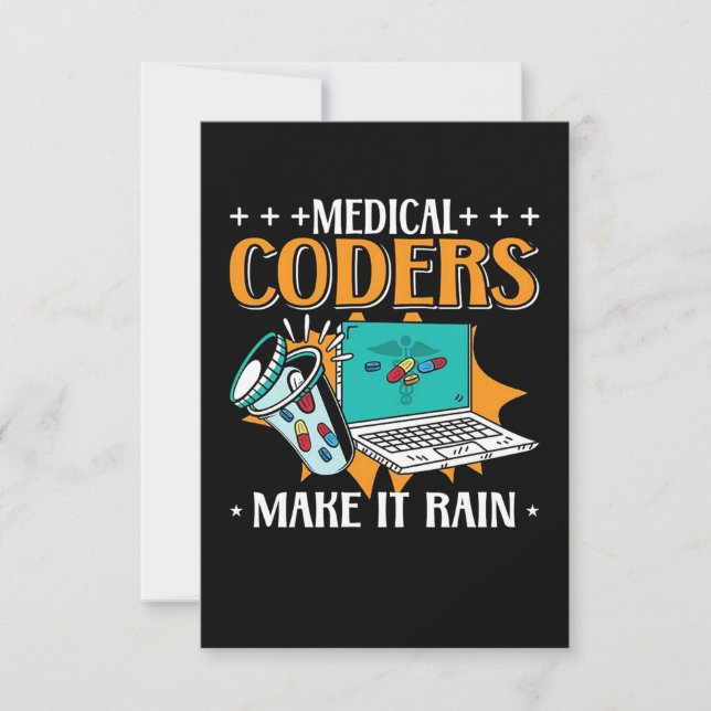 Cartão Medical Coders Make It Rain (Frente)