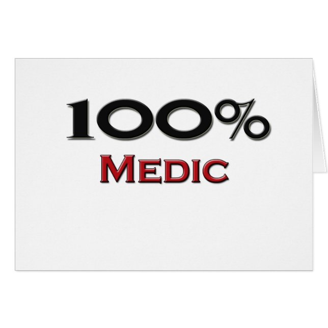 Cartão Médico de 100 por cento (Frente Horizontal)