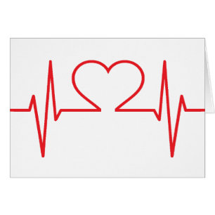 Cartão Médico de Enfermagem Simples de Coração Vermelha