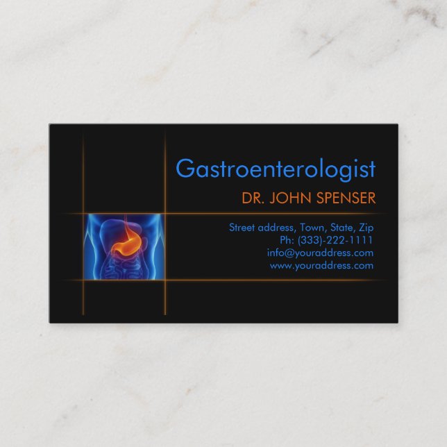 Cartão Médico Gastroenterologista Gut Microbiota (Frente)