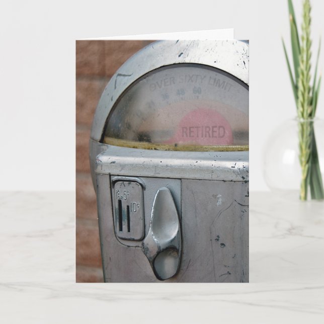 Cartão Medidor de estacionamento da aposentadoria (Frente)