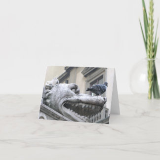 Cartão Medieval Gargoyle Blank Note Card
