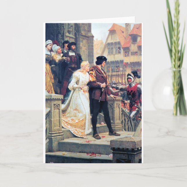 Cartão Medieval Wedding Romance (Frente)