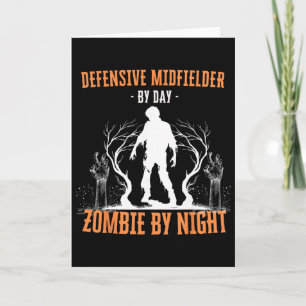 Cartão Médio Defensivo De Dia Zumbi À Noite Engraçado
