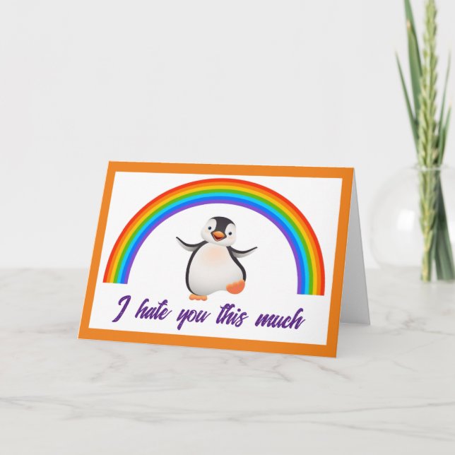 Cartão Médio - Odeio-te tanto assim - 4x5.5 (Frente)