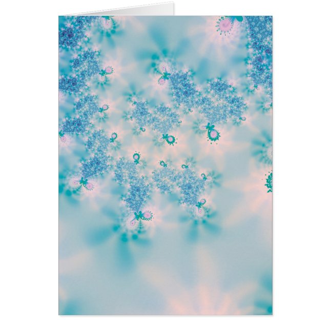 Cartão Meditação abstrato Art Blue (Frente)