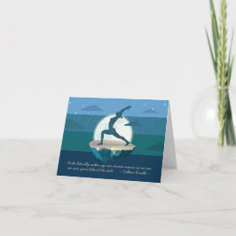 Cartão Meditação de professor de ioga Pose Flutuante Cita