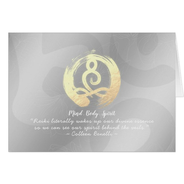 Cartão Meditação do treinador de vida Yoga Pose Zen OM (Frente horizontal)