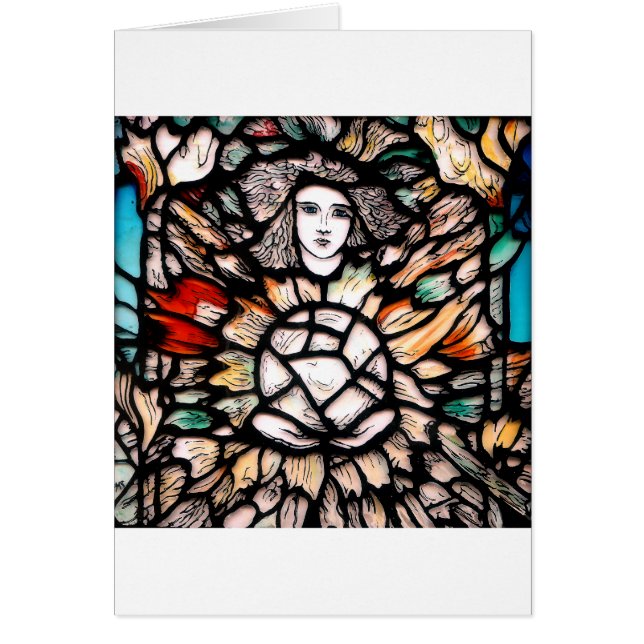 Cartão Meditação em cores. (Frente)