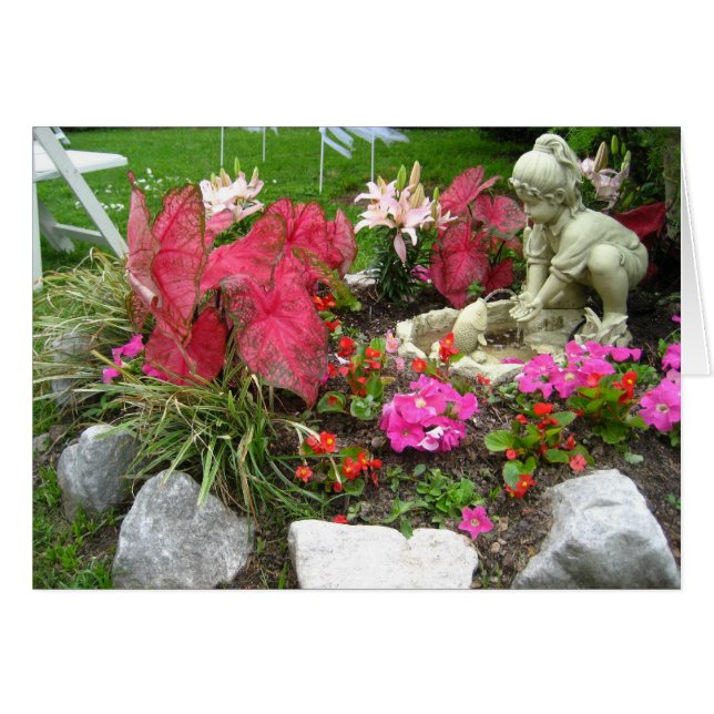 Cartão Meditação Jardim (Frente horizontal)